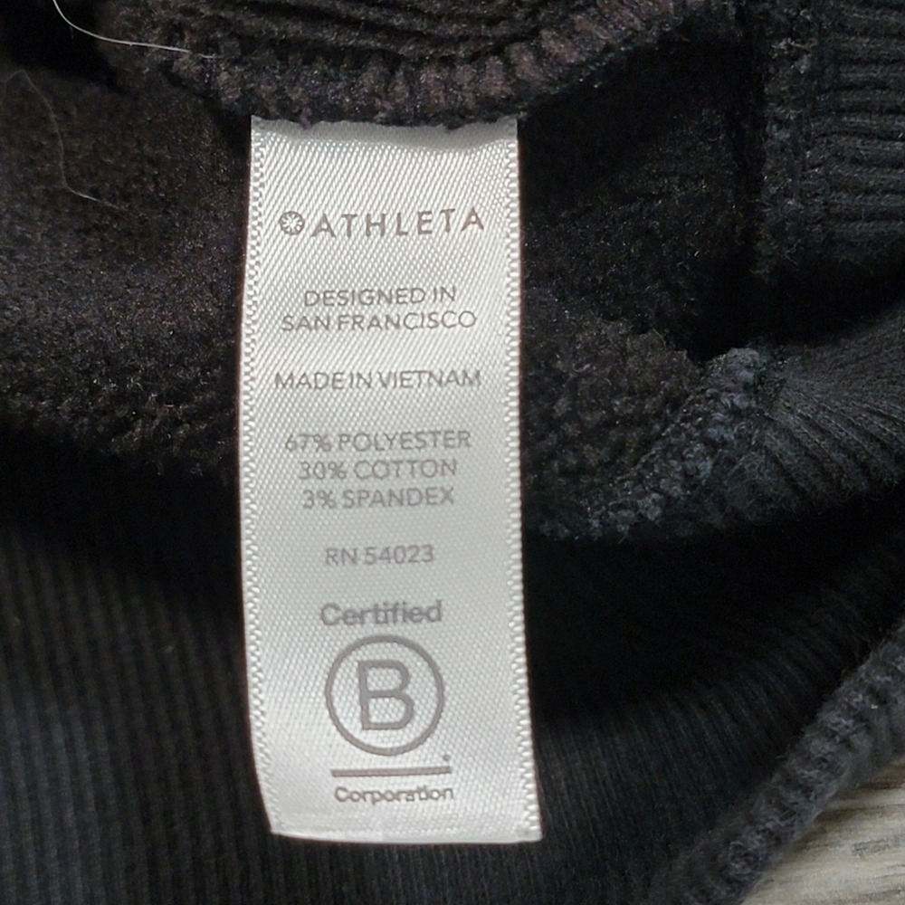 Athleta Cozy Karma Mock Neck Sweatshirt Dress Fleece Long Sleeve Large Petite LP - Picture 5 of 9